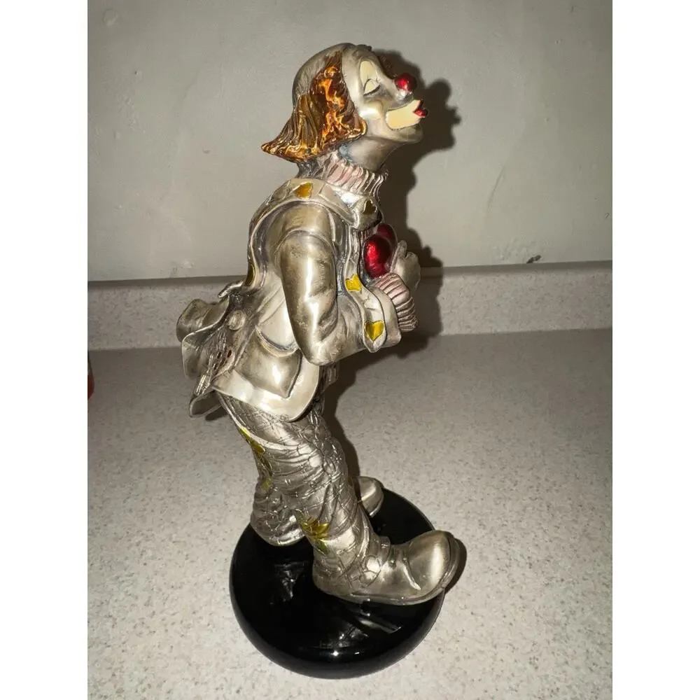 Mida Argento Silver Hand Painted Kissing Clown Italian Figurine. - Picture 2 of 7